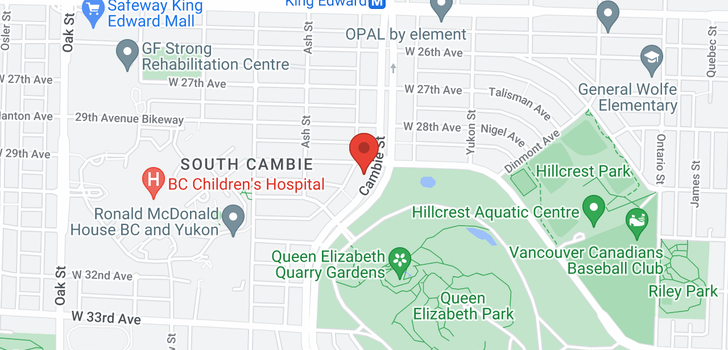 map of PH1 4539 CAMBIE STREET